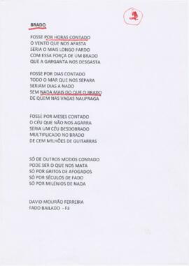 Letra da canção "Brado"