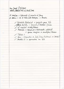 Apontamentos de reunião do "Mudar de Vida"