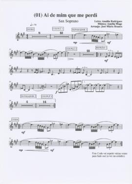 Parte de saxofone soprano da canção "Ai de mim que me perdi"
