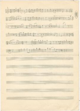 Partitura da canção "Os Chacais"