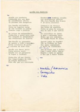 Letra da canção "Gastão Era Perfeito"