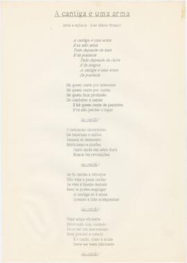 Letra da canção "A cantiga é uma arma"