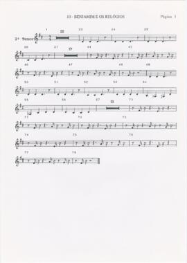 Parte de voz 2º tenor de "Benjamim e os relógios"