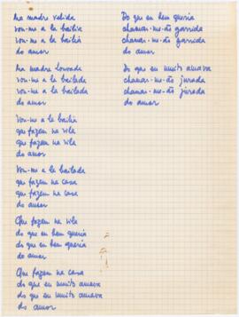 Letra da canção "Ma Madre Velida"