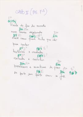 Cifra e letra da canção "Vieste do fim do mundo"