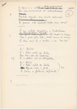 Letra da canção "Canção do Quico"