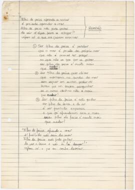 Poema / letra de canção