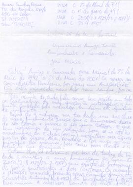 Correspondência entre Homero Sanches Roque e José Mário Branco