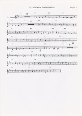 Parte de voz 1º tenor de "Benjamim e os relógios"