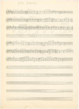 Partitura da melodia da canção "Altos Altentes"