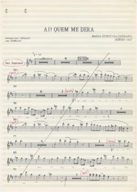 Parte de saxofone soprano da canção "Ai! Quem me dera"