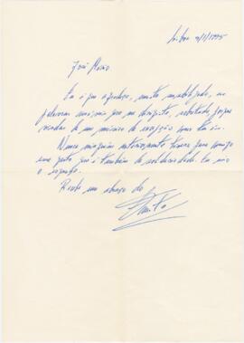 Correspondência de Fausto para José Mário Branco