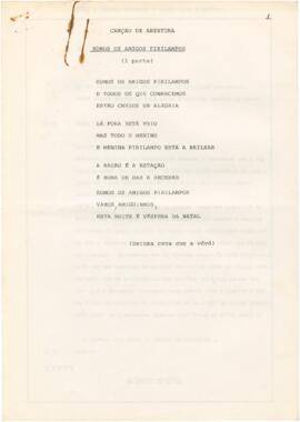 Letras de canções + programação da RTP