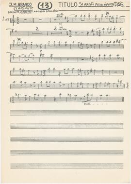 Parte de clarinete de "A razão ficou à porta"