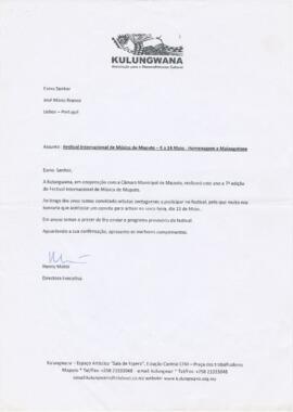 Correspondência para José Mário Branco