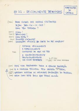Letra da canção "Ep. 22 - Oficialmente bemvindos" + partitura