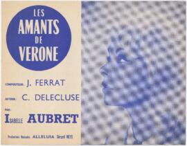 Partitura, cifras e letra da canção "Les amants de Verone"