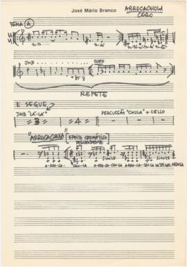 Parte de coro da canção "Arrocachula"