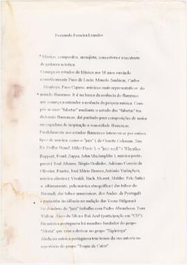 Texto biográfico de Fernando Ferreira Leandro