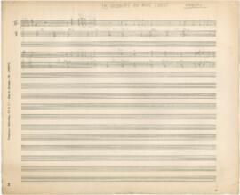 Partitura de coros da canção "Les Vacances au mois d'Aout"