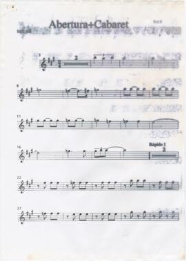 Parte de saxofone alto de "Abertura + Cabaret"