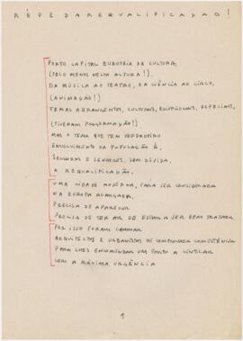 Letra da canção "Répe da requalificação"