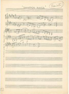 Parte de clarinete da canção "Camarada Maria Rodrigues"