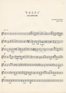 Parte de saxofone soprano da canção "5-4-3-2-1"