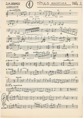 Parte de clarinete de "Abertura"