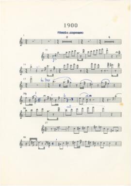 Parte de flauta soprano da canção "1900"