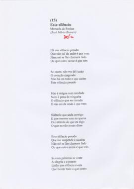 Letra da canção "Este silêncio"