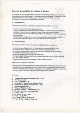 Projecto discográfico de "Idades & Médias"