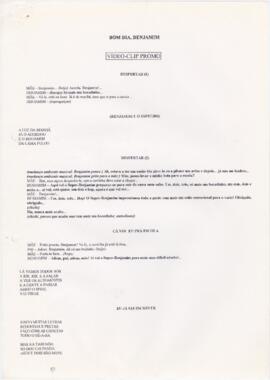 Sequência de textos para videoclip