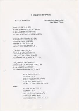 Letra de "O golfinho Benjamim"