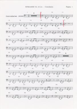 Parte de contrabaixo (pizzicato) de "Benjamim na aula"