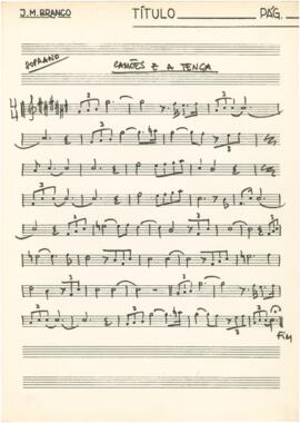 Parte de saxofone soprano da canção "Camões e a tença"