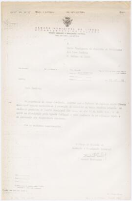 Correspondência de Isabel Rodrigues (Câmara Municipal de Lisboa) para Helena Jesus (UPAV)