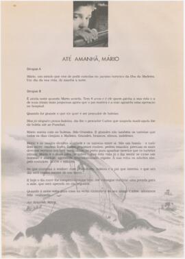 Sinopse + texto promocional do filme "Até Amanhã, Mário"