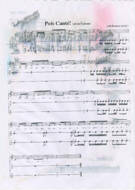 Parte de caixas da canção "Pois Canté!"