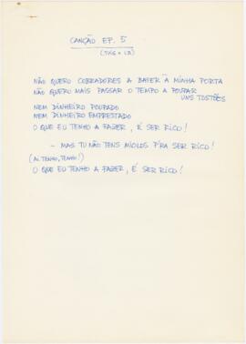Letra da canção "Ep. 5" + partitura