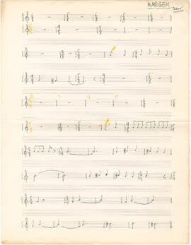 Parte de flauta tenor da canção "Margem de Certa Maneira"