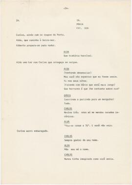 Excerto de guião do filme "Agosto"