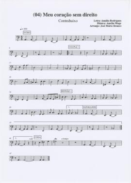 Parte de contrabaixo da canção "Meu coração sem direito"