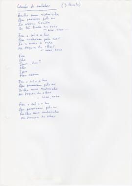 Letra de "Canção de embalar"