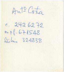 Contactos telefónicos de António Costa