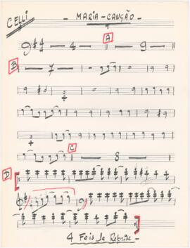 Parte de violoncelos da canção "Maria-Canção"
