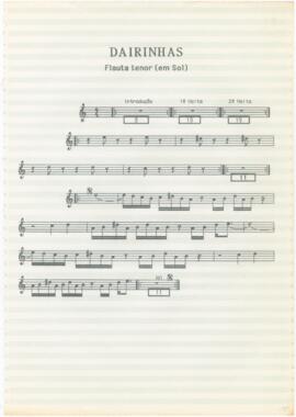 Parte de flauta tenor da canção "Dairinhas"