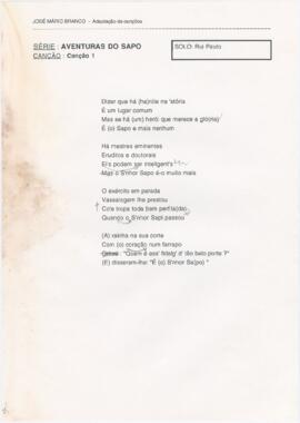 Letras de canções de séries de animação da RTP