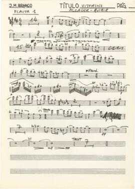 Parte de flauta 1 da canção "Alcácer Quibir"