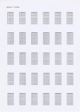 Folhas de diagramas de acordes de guitarra